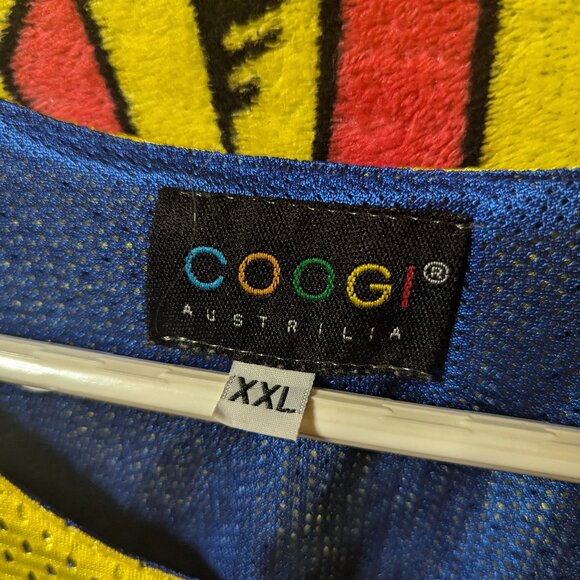 Coogi Australia Yellow Blue Tank Top Jersey.  In good condition, size XXL. - Picture 3 of 4